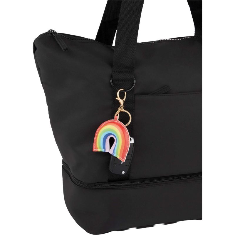 Custom Rainbow Leather Keychain - 5