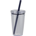 Custom Anna Recycled Acrylic Tumbler w/ Straw 15oz - 8