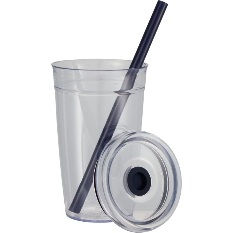Custom Anna Recycled Acrylic Tumbler w/ Straw 15oz - 9