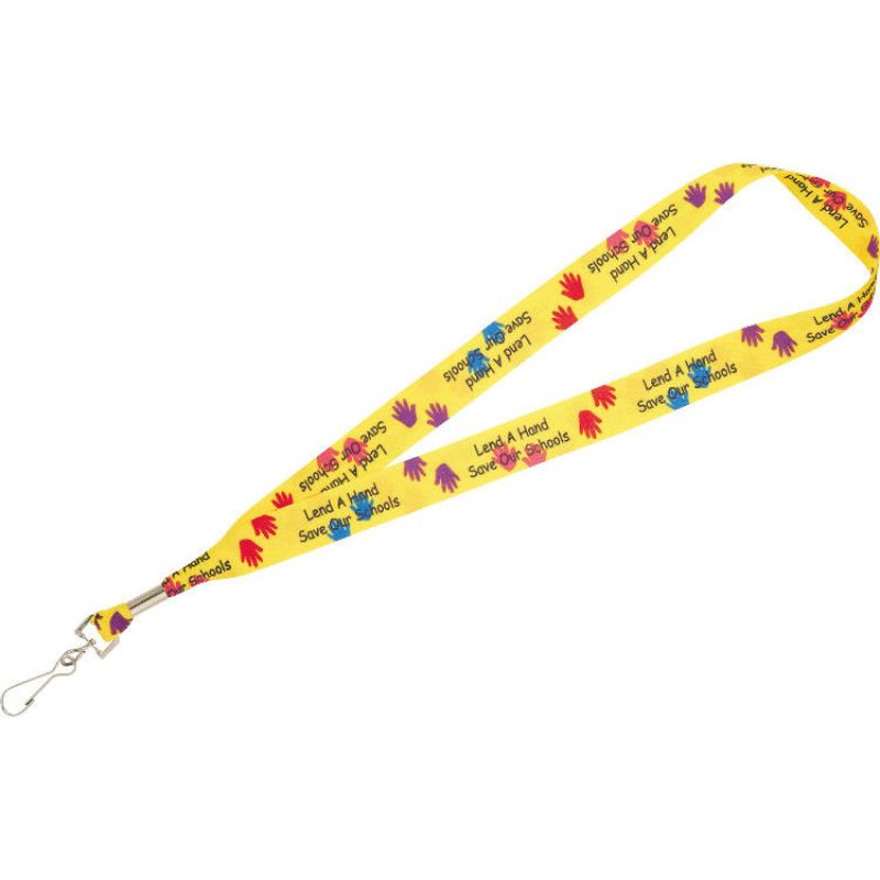 Custom Full Color 1" Lanyard w/ Swivel Hook - 2