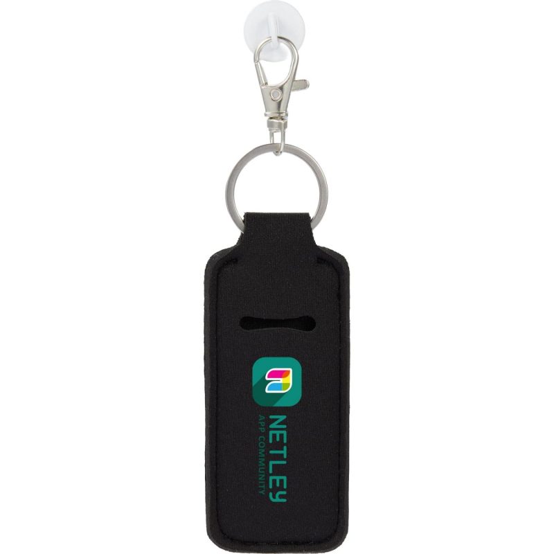 Custom Bottle Charm w/ Neoprene Chapstick Holder - 2