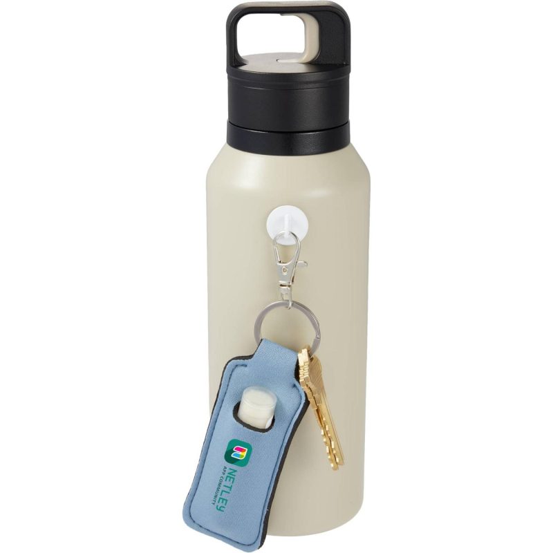 Custom Bottle Charm w/ Neoprene Chapstick Holder - 8