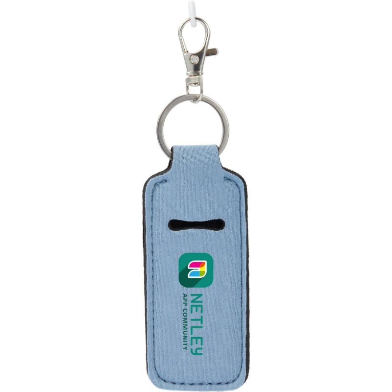 Custom Bottle Charm w/ Neoprene Chapstick Holder - 9