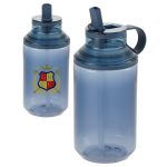 Custom Zach Recycled RPET Sports Bottle w/ Straw 22oz - 2