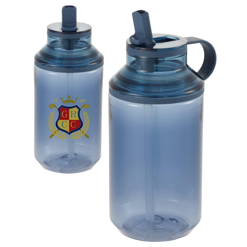 Custom Zach Recycled RPET Sports Bottle w/ Straw 22oz - 2