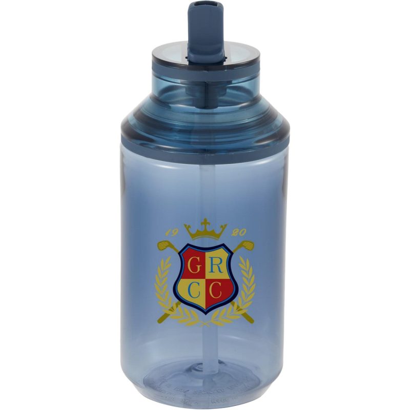 Custom Zach Recycled RPET Sports Bottle w/ Straw 22oz - 3