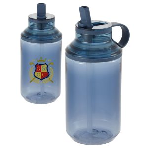 Custom Zach Recycled RPET Sports Bottle w/ Straw 22oz